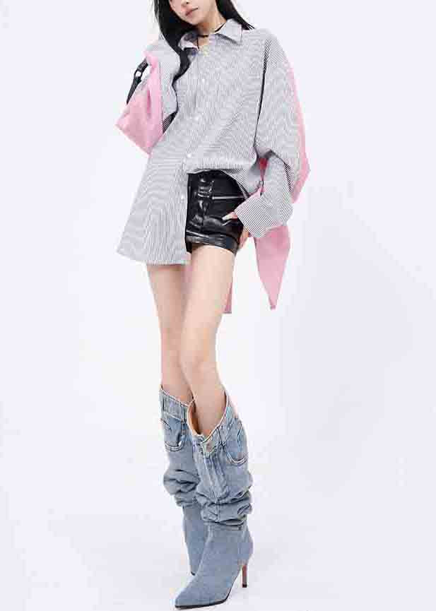 On Wear Both Striped Design Patchwork Cotton Original Sides