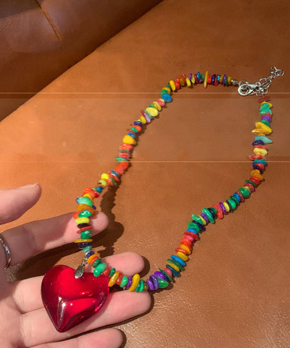 Rainbow Necklace Original Alloy Love Design Pendant