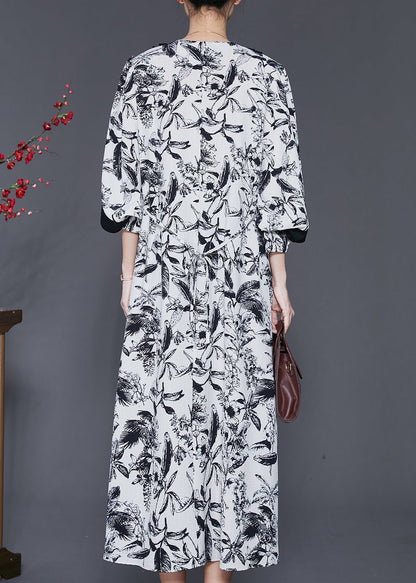 Original Design White Oversized Ink And Wash Cotton Dress Spring SD1051