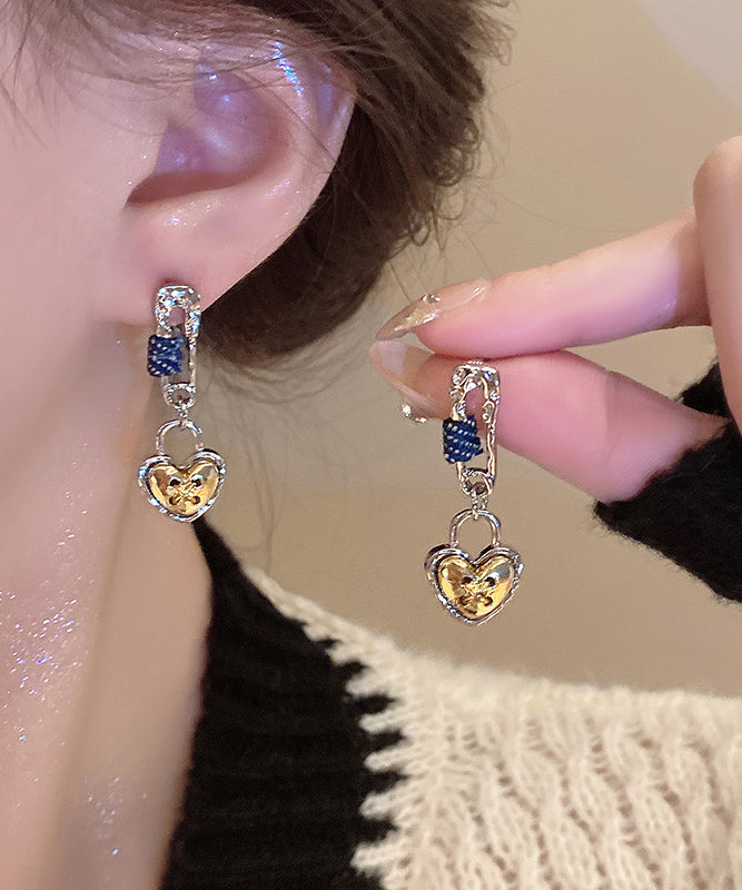 Love Earrings Original Yellow Design Alloy Drop