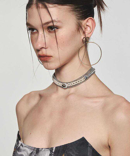 Collar Necklace Alloy Zircon Gold Original Pearl