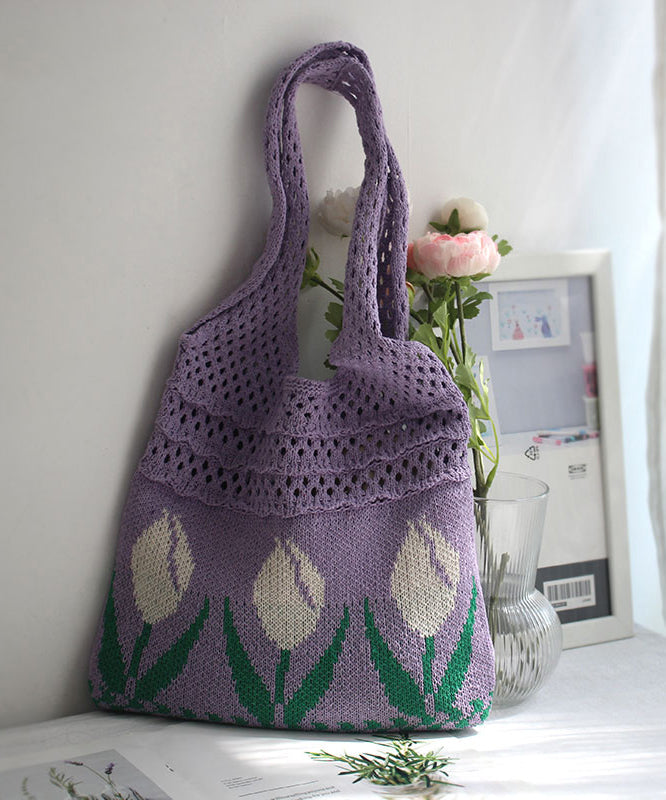 Original Hollowed Out Jacquard Knitted Shoulder Bag SX1030