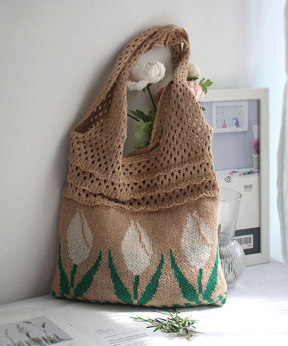 Original Hollowed Out Jacquard Knitted Shoulder Bag SX1030