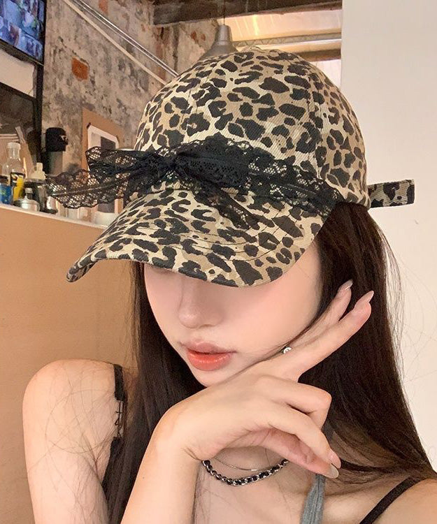 Lace Leopard Bow Print Hat Baseball Original Cap
