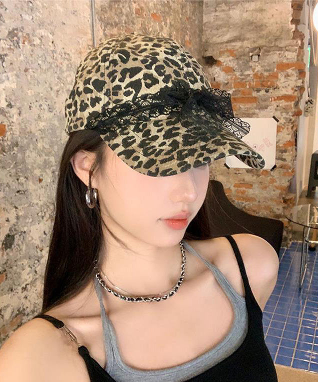 Bow Leopard Baseball Original Hat Cap Lace Print