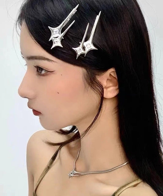 Zircon Star Hairpin Silk Alloy Metal Original