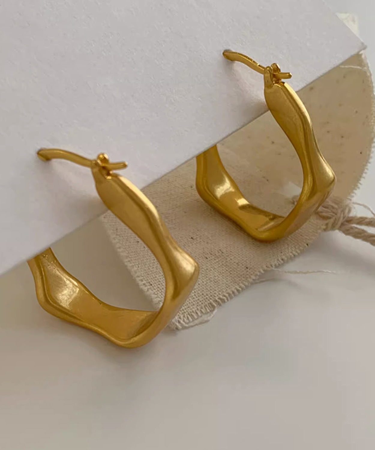 Earrings Oversize Gold Metal Hoop