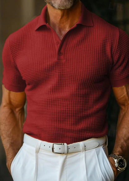 Collar Peter Summer Plaid Solid White Pan Men Cotton Polo Shirts