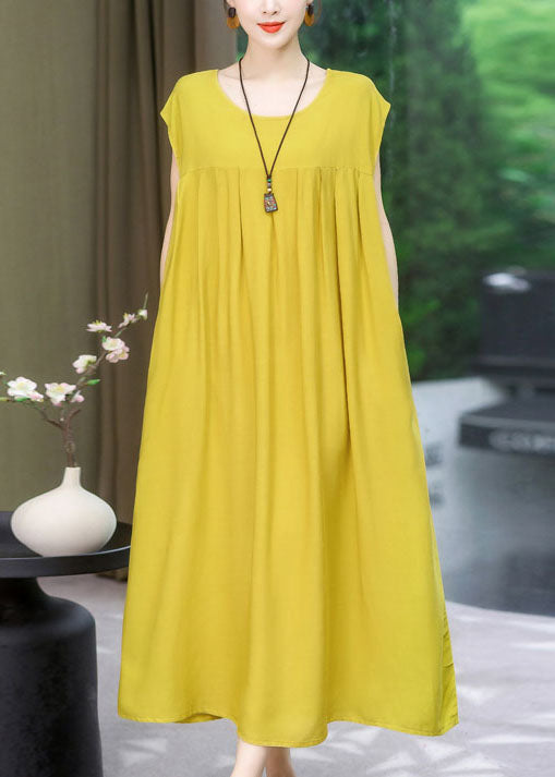 Wrinkled Dress O Cotton Green Size Plus Summer Patchwork Neck