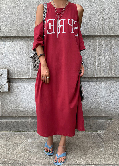 Size Plus Blue Cold Maxi Navy Graphic Dress Holiday Shoulder