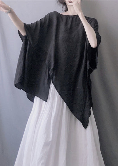 Top Summer White Plus Size Solid O-Neck