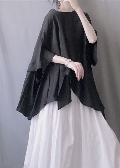 Top Summer White Plus Size Solid O-Neck