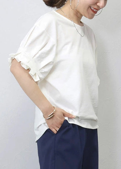Size Oversized Tanks Cotton White Plus Summer