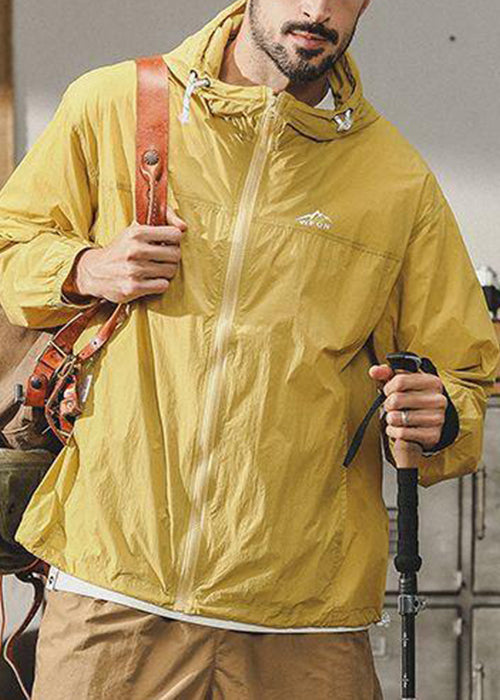 Ice Coat Size Thin Hooded Mens Silk 50+ UPF Pockets Plus Yellow