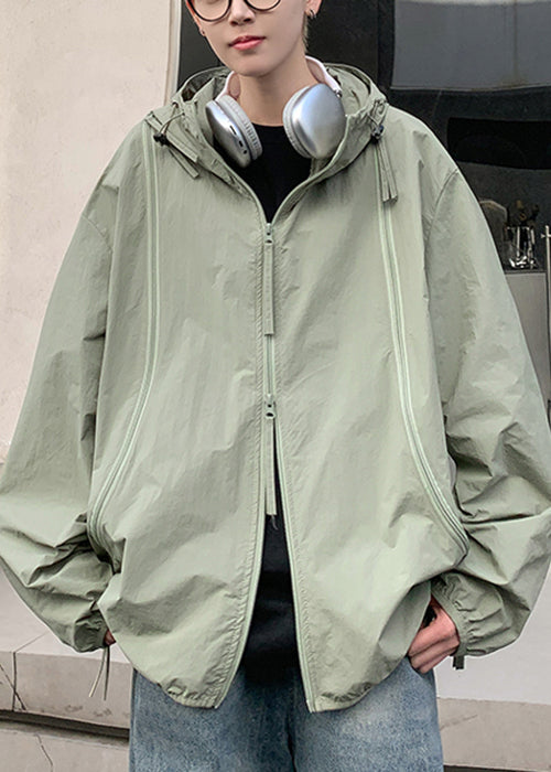 Oversized Zippered 50+ UPF Hooded Coat Purple Men