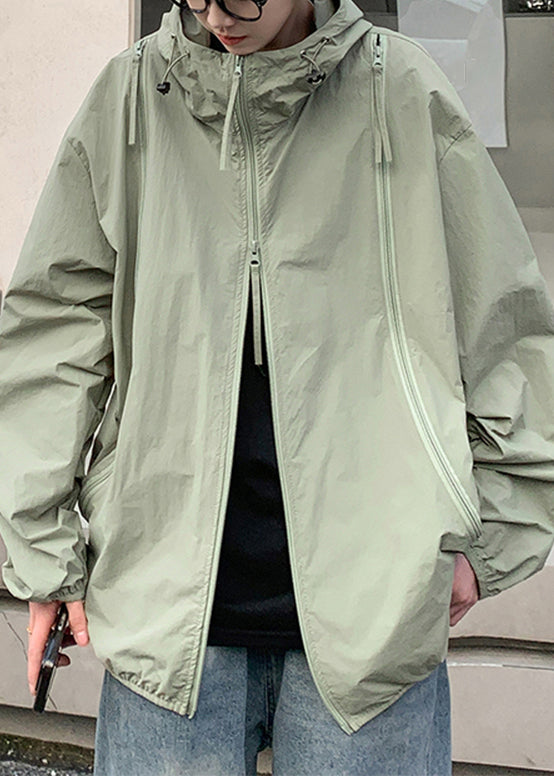 Oversized Zippered 50+ UPF Hooded Coat Purple Men