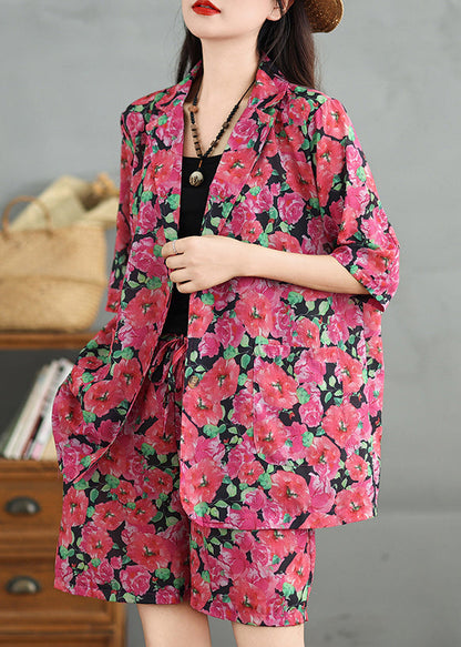 Spring Waist Cotton Pan Red Set Two Elastic Piece Peter Collar