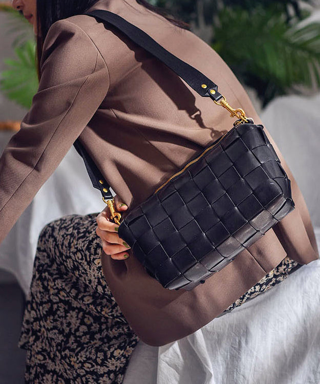 Bags Weave Design Leather Retro Shoulder