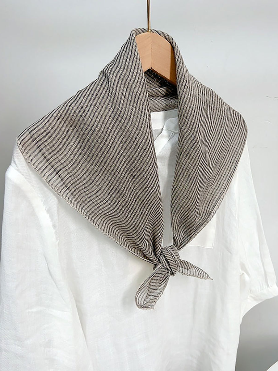 Vintage Stripe Women Casual Plaid Square Scarf