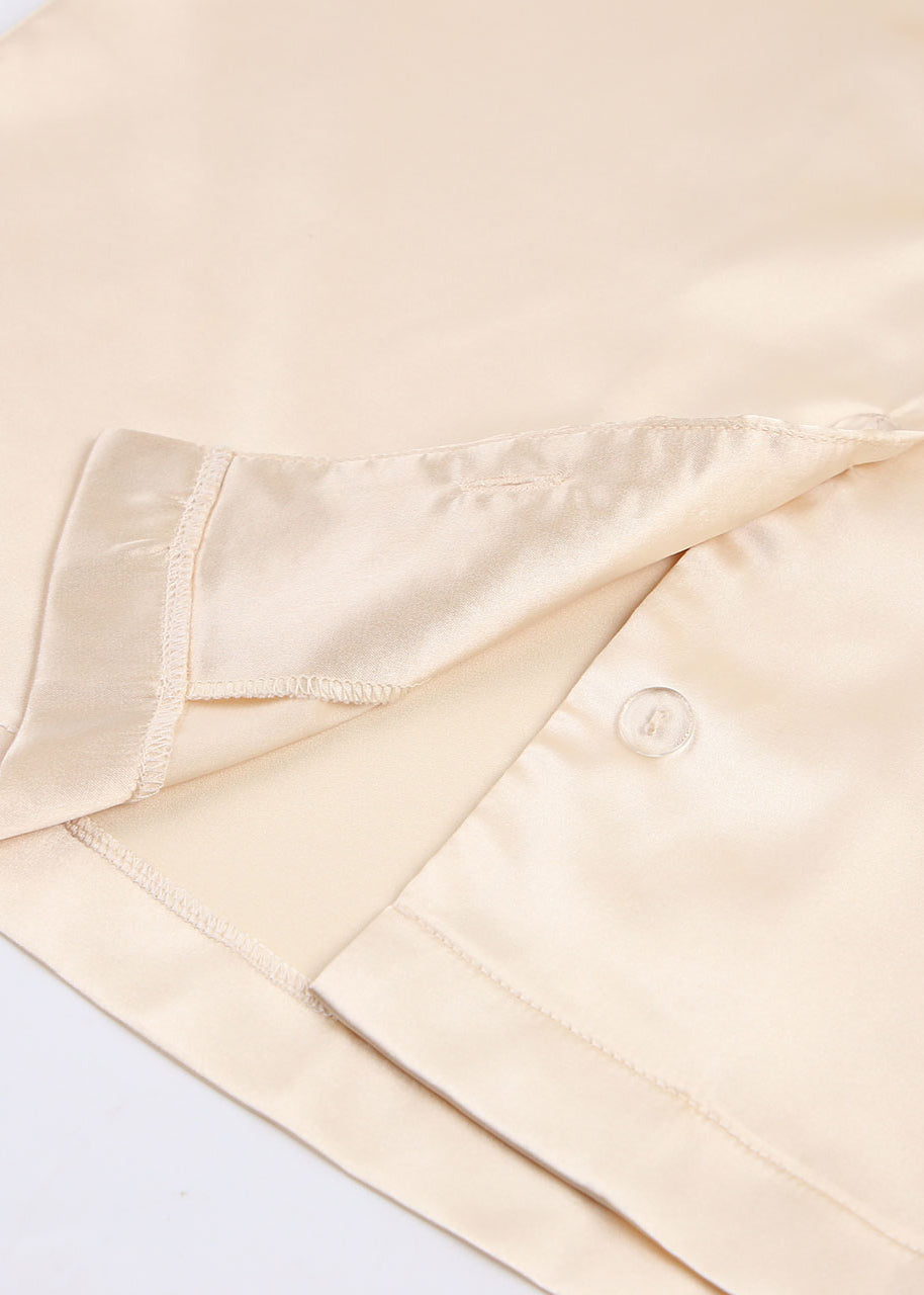 Waist Skirts Elastic Shorts Silk Piece Three Sexy Ice Apricot