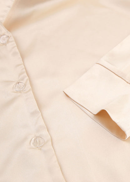 Waist Skirts Elastic Shorts Silk Piece Three Sexy Ice Apricot