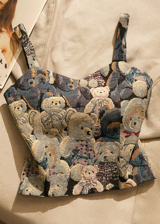 Sexy Bear Jacquard Strapless Top Spring YK027