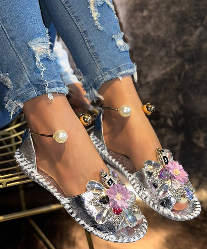 Fashion Zircon Best Floral Silver Walking For Splicing Sandals