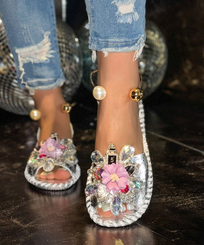 Fashion Zircon Best Floral Silver Walking For Splicing Sandals