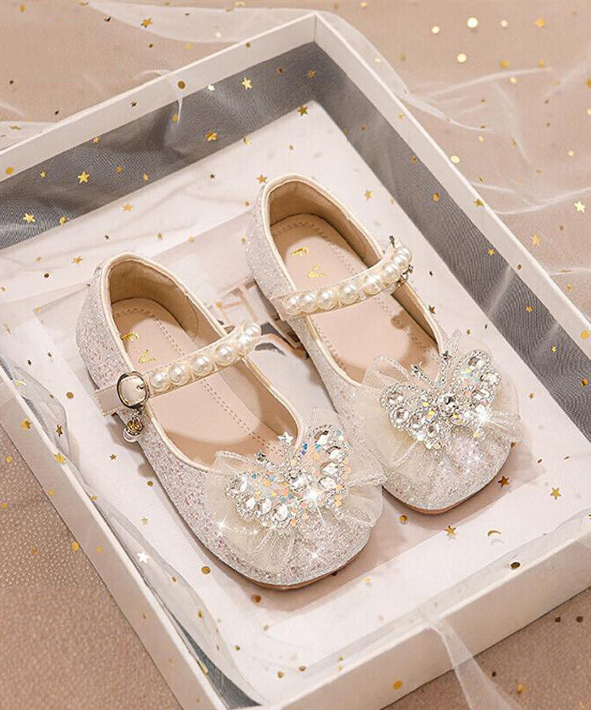 Soft 2025 Silver New Zircon Nail Princess Shoes Sole Bead