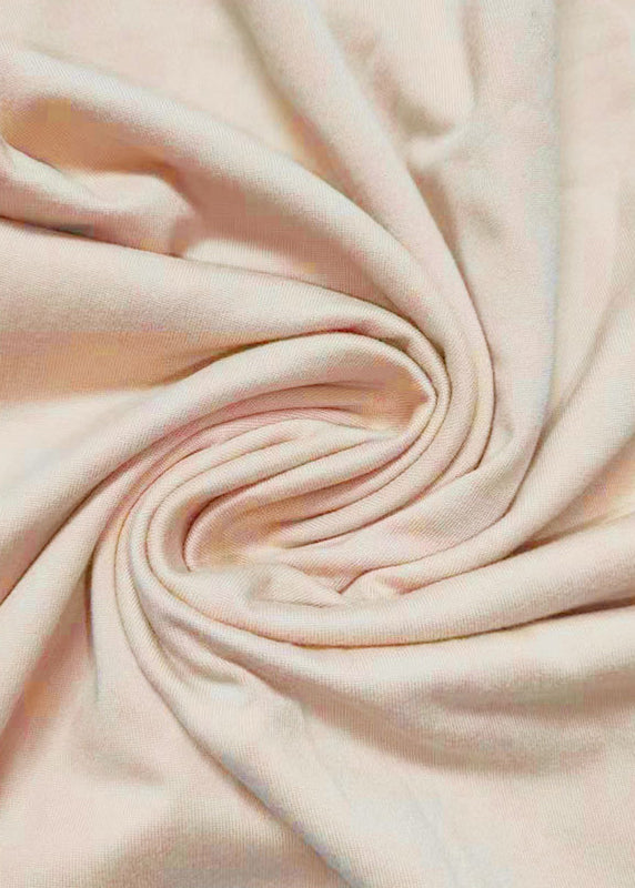 Simple Solid Cotton Dress Spaghetti Apricot Strap Asymmetrical