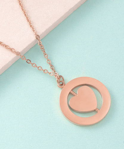 Necklace Stainless Steel Love Gold Pendant Simple Overgild