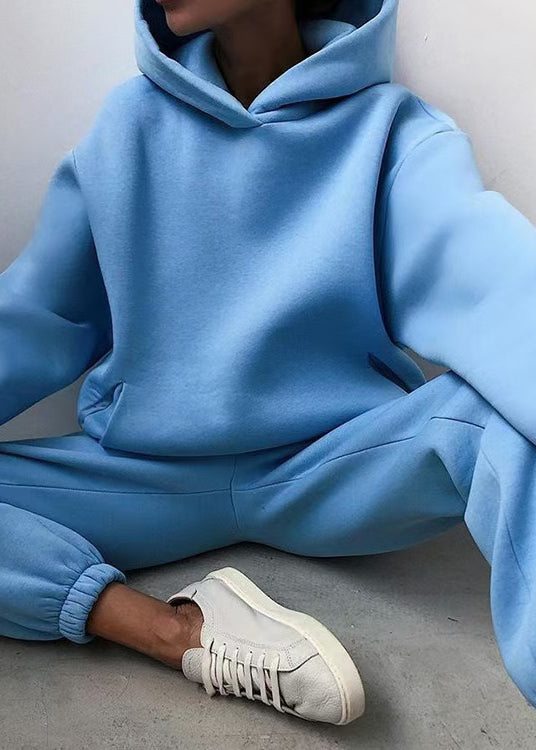 Two Waist Khaki Cotton Spring Hooded Elastic Set Simple Piece