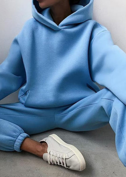 Two Waist Khaki Cotton Spring Hooded Elastic Set Simple Piece