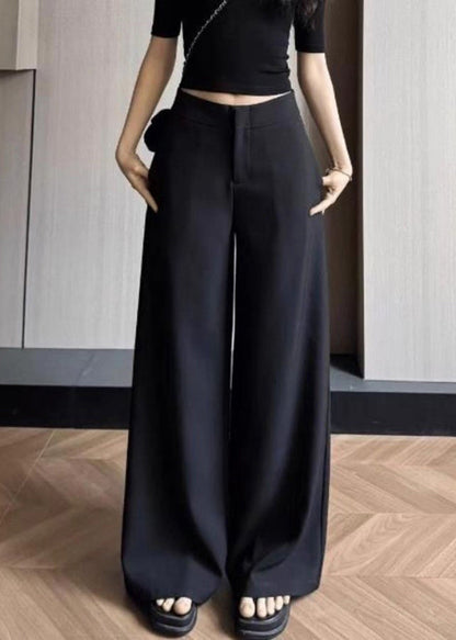 Spandex Summer Pockets Waist High Simple Solid Khaki Pants