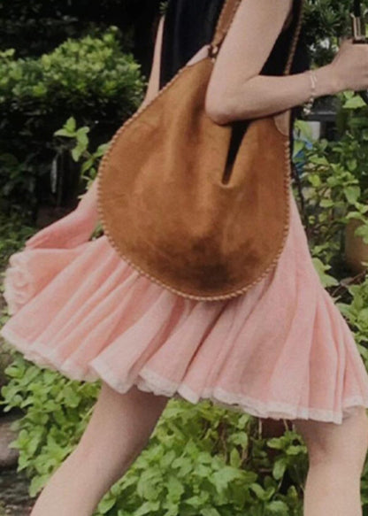 Summer Skirt Pink Lace Simple A Line Patchwork