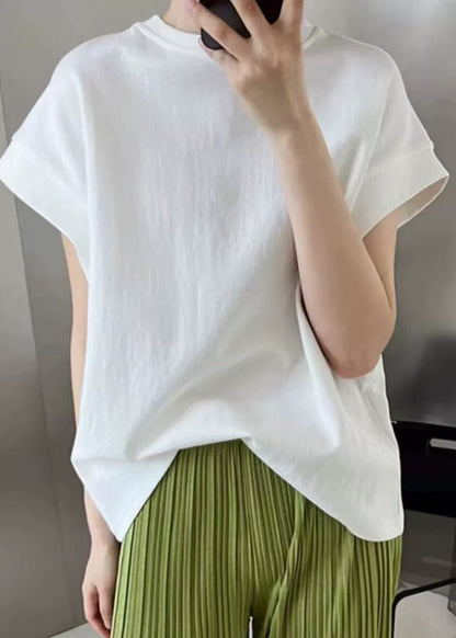 White Tank Summer Oversized Cotton Simple