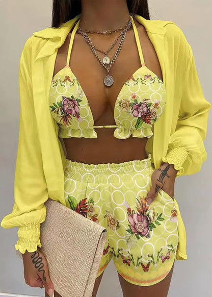 Summer Pieces Set Three Sexy Shorts White Simple