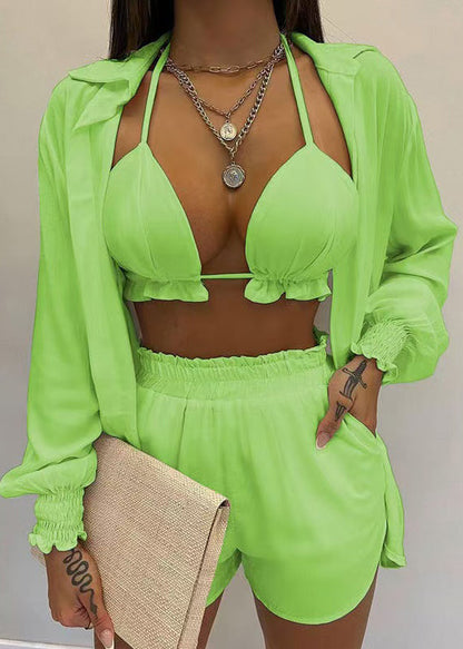 Summer Pieces Set Three Sexy Shorts White Simple