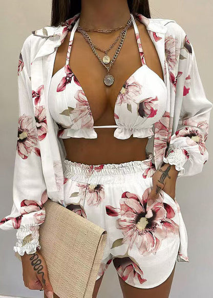 Summer Pieces Set Three Sexy Shorts White Simple