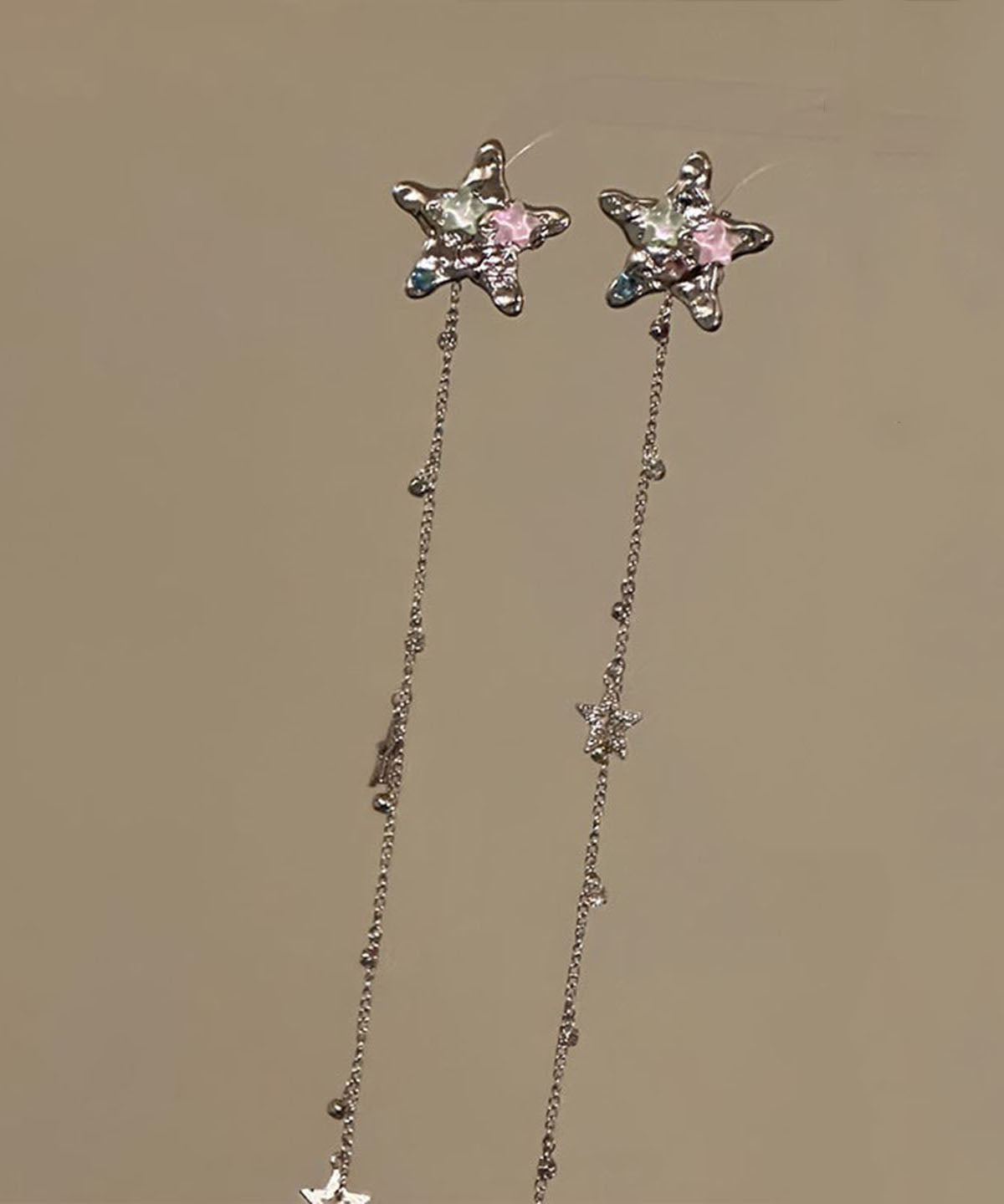 Pentagram Silk Stainless Hairpin Tassel Steel Skinny