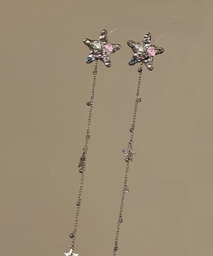 Pentagram Silk Stainless Hairpin Tassel Steel Skinny