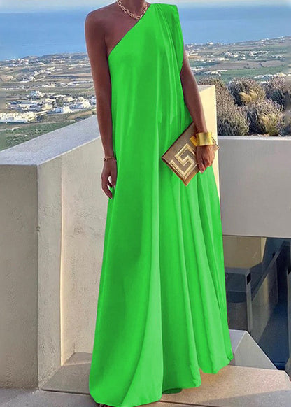 Shoulder Summer Black Dresses Party One Style Cotton Long