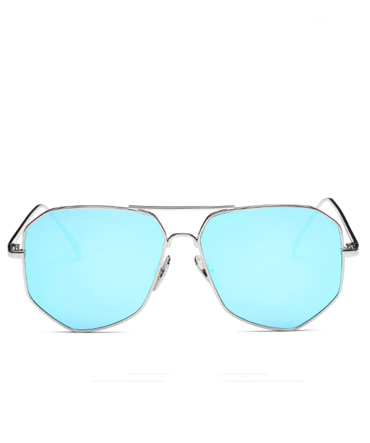 Style Blue Round Face Polarized Anti UV Sunglasses For Women XS1040