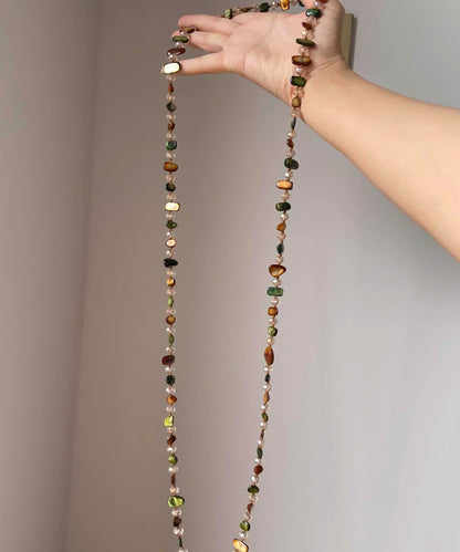 Necklace Beads Shell Asymmetrical Gratuated Rainbow Bead Style