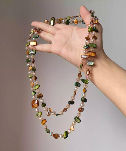 Necklace Beads Shell Asymmetrical Gratuated Rainbow Bead Style