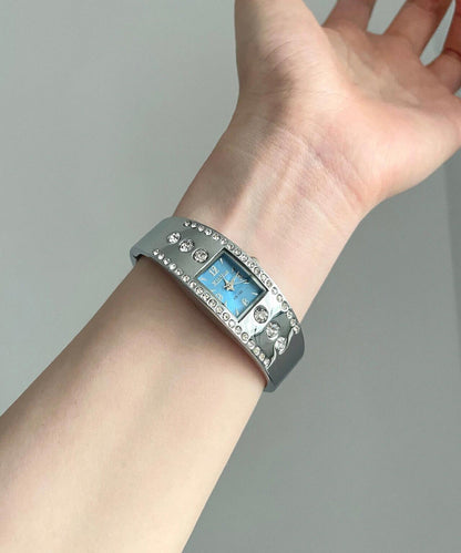 Alloy Glass Organic Silk Style Watches Zircon