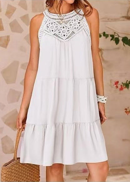 Summer Dresses Style Mini Shoulder White Cold Cotton