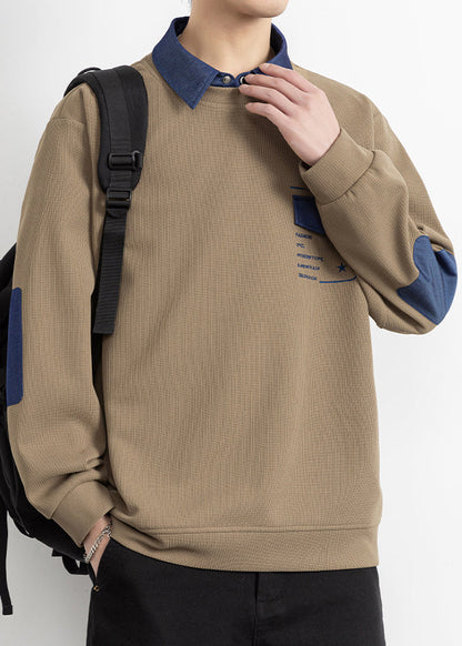 Pieces False Cotton Stylish Peter Patchwork Black Pan Collar Two