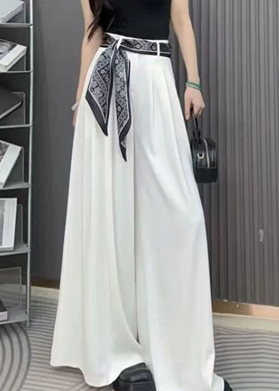 Wide Leg Stylish Pants Waist Black Spandex Fall High Pockets