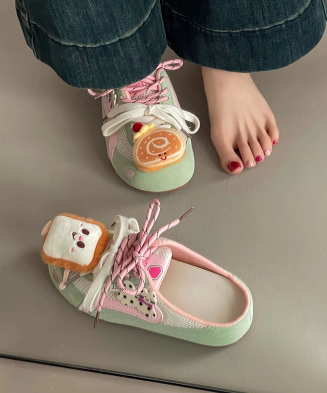 Sandals Breathable Lace Red Slide Stylish Mesh Up Cute